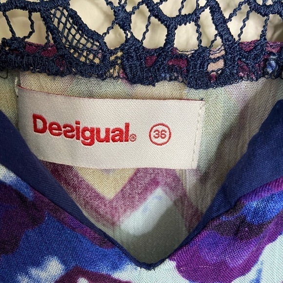 NWT Desigual Tie Dye Maxi Dress Vest Serpens size 4. Multi Color crochet - Picture 12 of 14